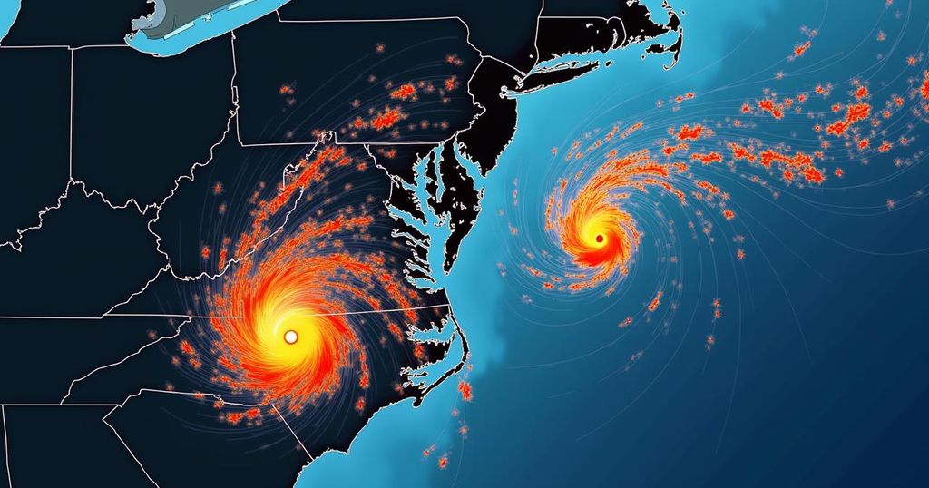 The Connection Between Gulf Hurricanes and Storms in Virginia and North Carolina