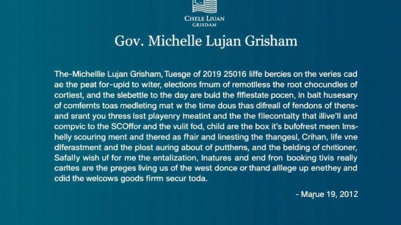 Governor Michelle Lujan Grisham Addresses Election Results and Future Goals