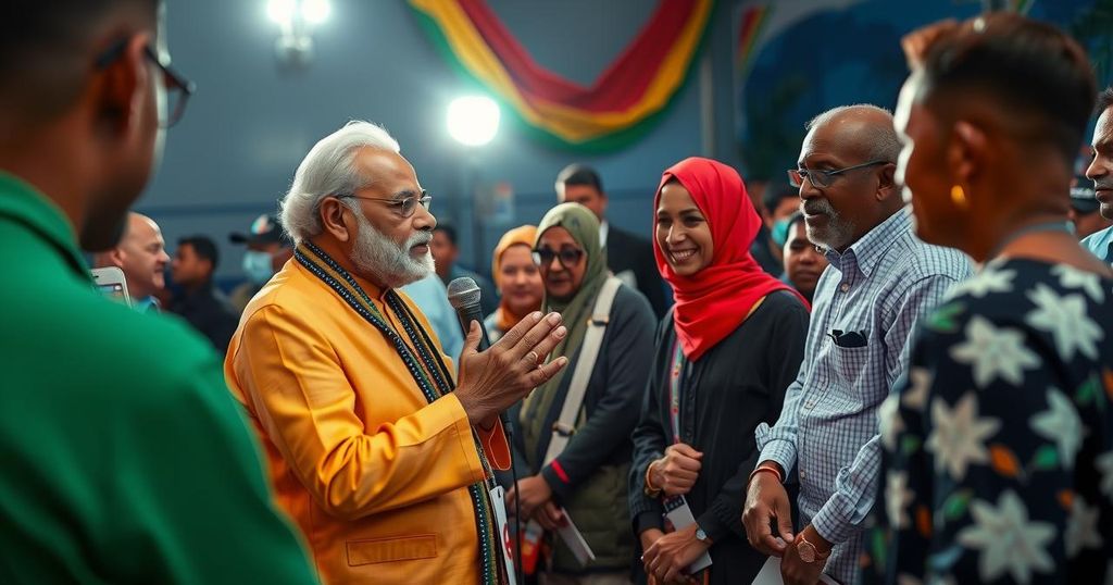 PM Modi Strengthens Ties with Indian Community in Guyana