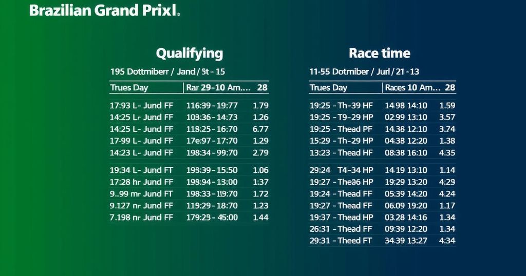 F1 Reschedules Brazilian GP Qualifying and Race Due to Weather Challenges