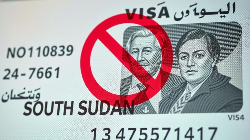 U.S. Imposes Visa Restrictions on Individuals in South Sudan Conflict