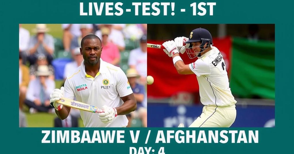 Zimbabwe Vs Afghanistan Live Cricket Score: 1st Test Day 4 Overview