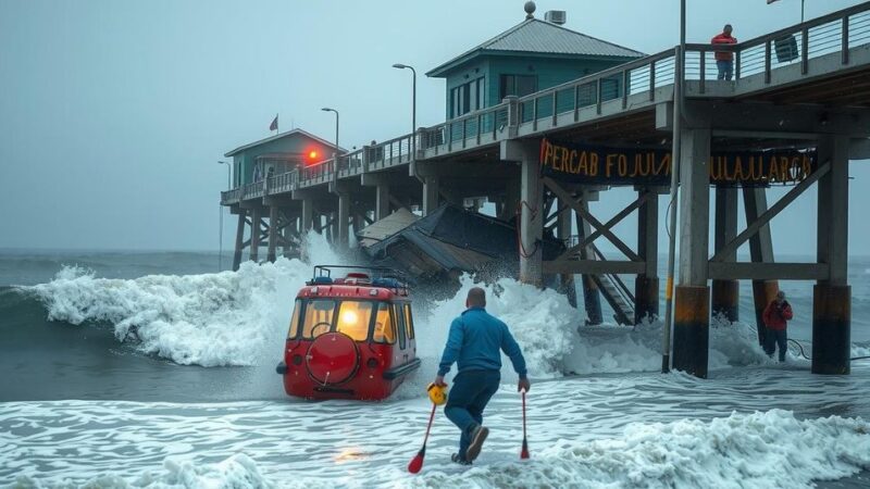 Pier Collapse in Santa Cruz Amidst Severe Pacific Storm Forces Rescues