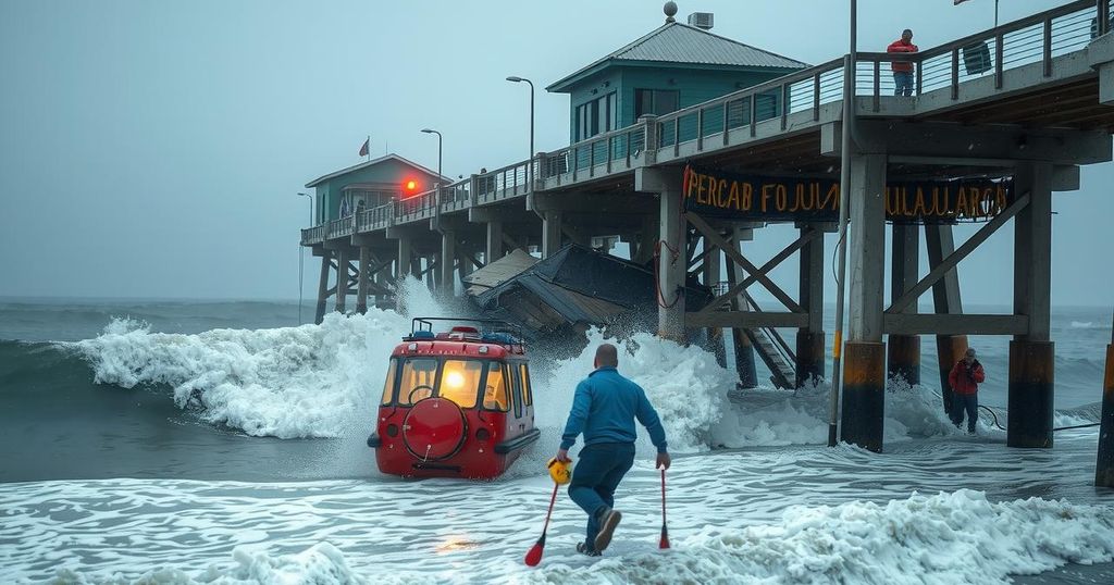 Pier Collapse in Santa Cruz Amidst Severe Pacific Storm Forces Rescues